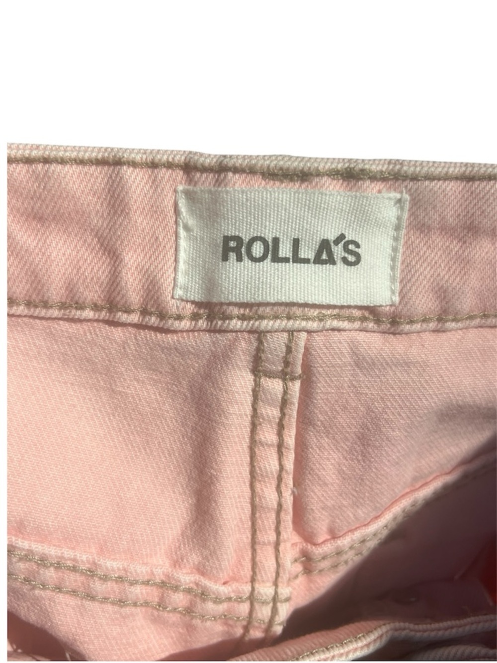 Rolla's Jean Shorts Womens 30 US 10 Pink High Rise Cutoff Denim 80's - Picture 9 of 11